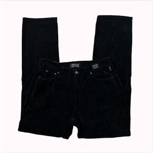 Vintage Versace Jeans Couture Black Velvet Wide Pants Made in Italy - EU 33